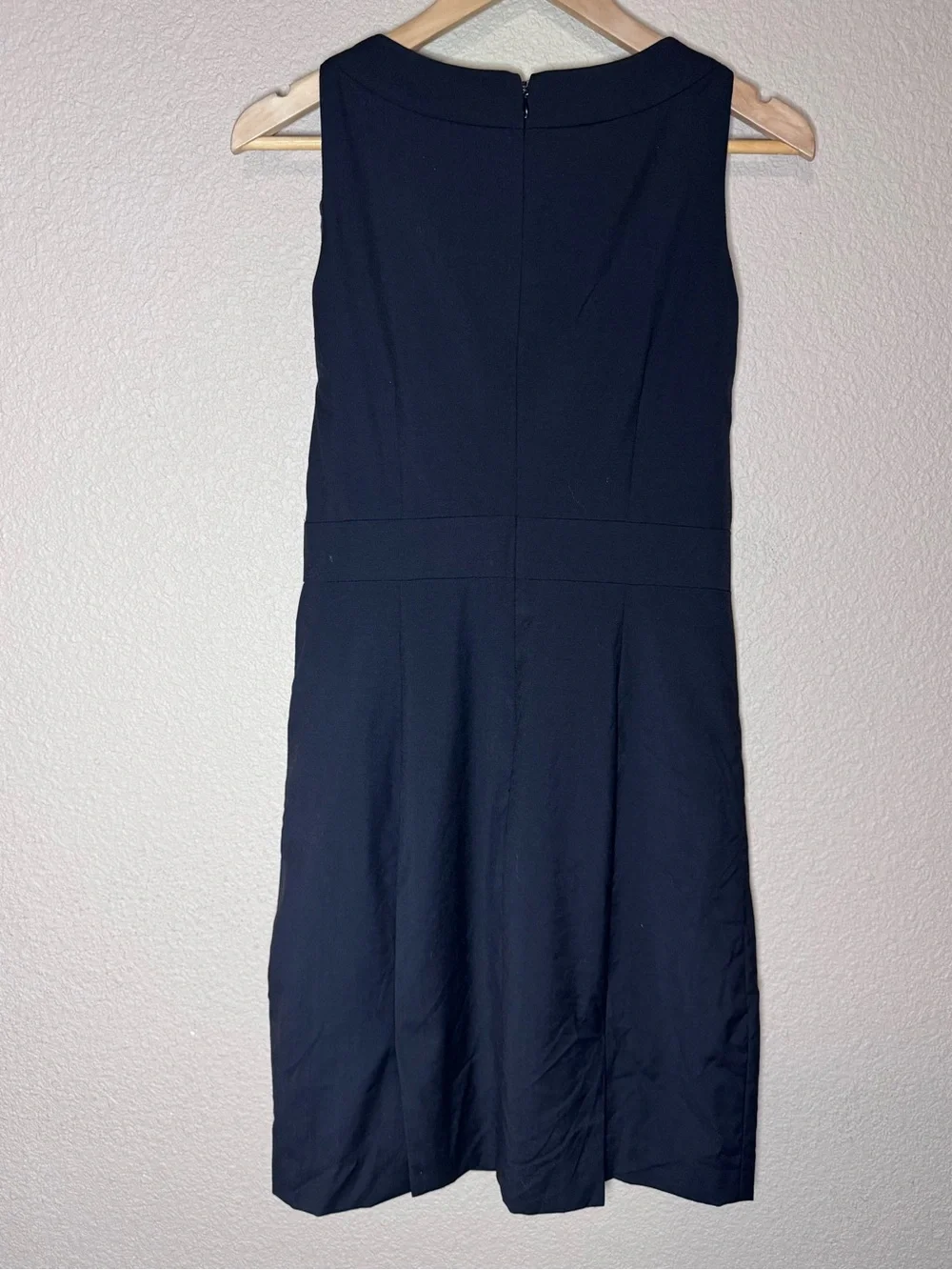 J.Crew Suiting 100% Wool Sheath Dress Black Sleeveless Career Office Classic
